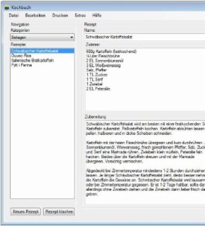 Kochbuch Screenshot